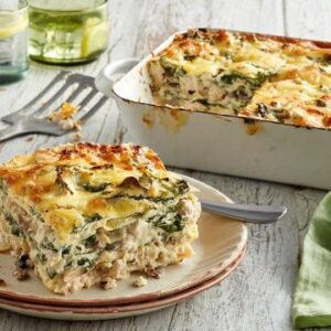 Chicken & Mushroom Lasagne With Bacon 800g